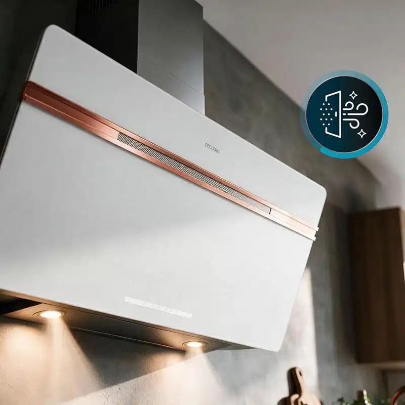 Campana Extractora Decorativa de 90cm Cecotec Bolero Flux DT 907500 Matt White A+++ - Imagen 12