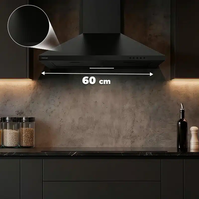Campana Extractora Piramidal 60cm Cecotec Bolero Flux PM 604000 Black A - Imagen 11