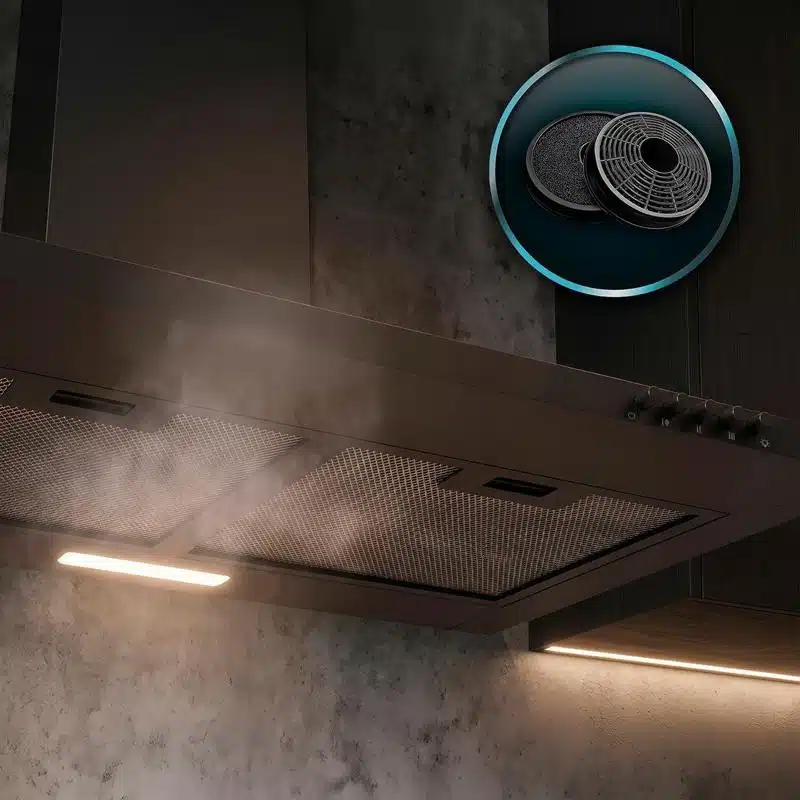 Campana Extractora Piramidal 60cm Cecotec Bolero Flux PM 604000 Black A - Imagen 3