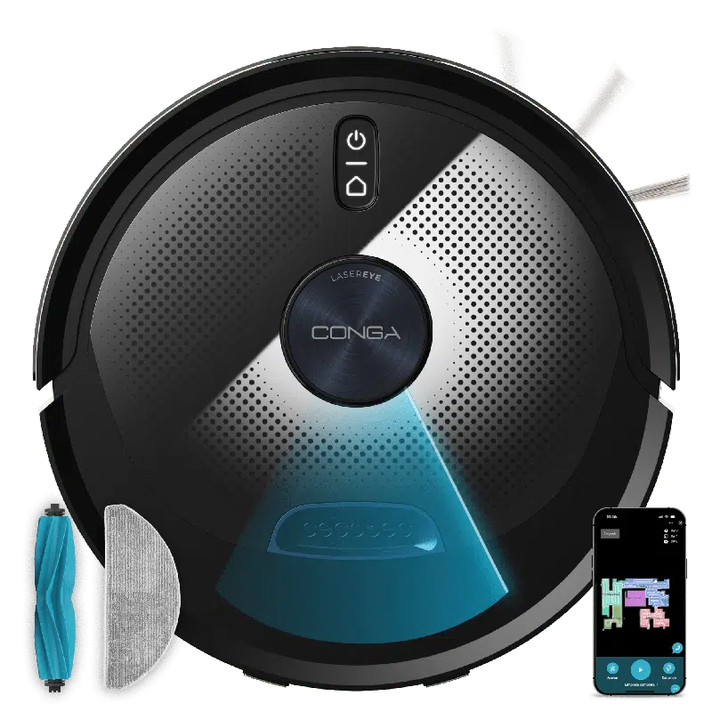 Robot aspirador con IA y navegación láser Cecotec Conga M90 Dark - Imagen 2
