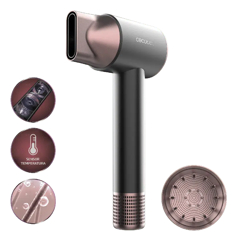 Secador de pelo Cecotec DryGlam 2in1 Sensor Black
