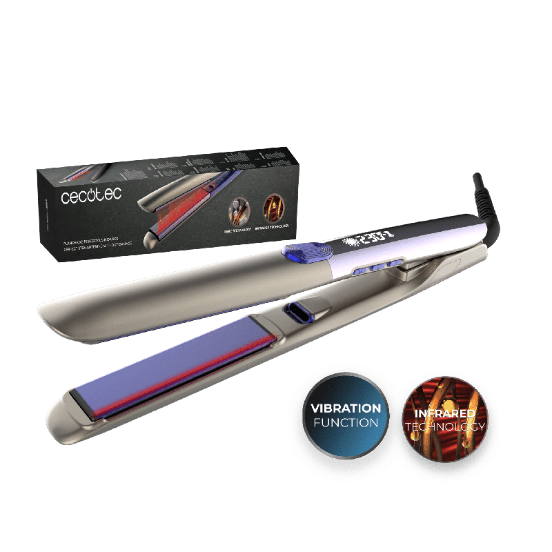 Plancha de pelo con infrarrojos y placas vibratorias Cecotec Lisse i-Twerk Pro Elite