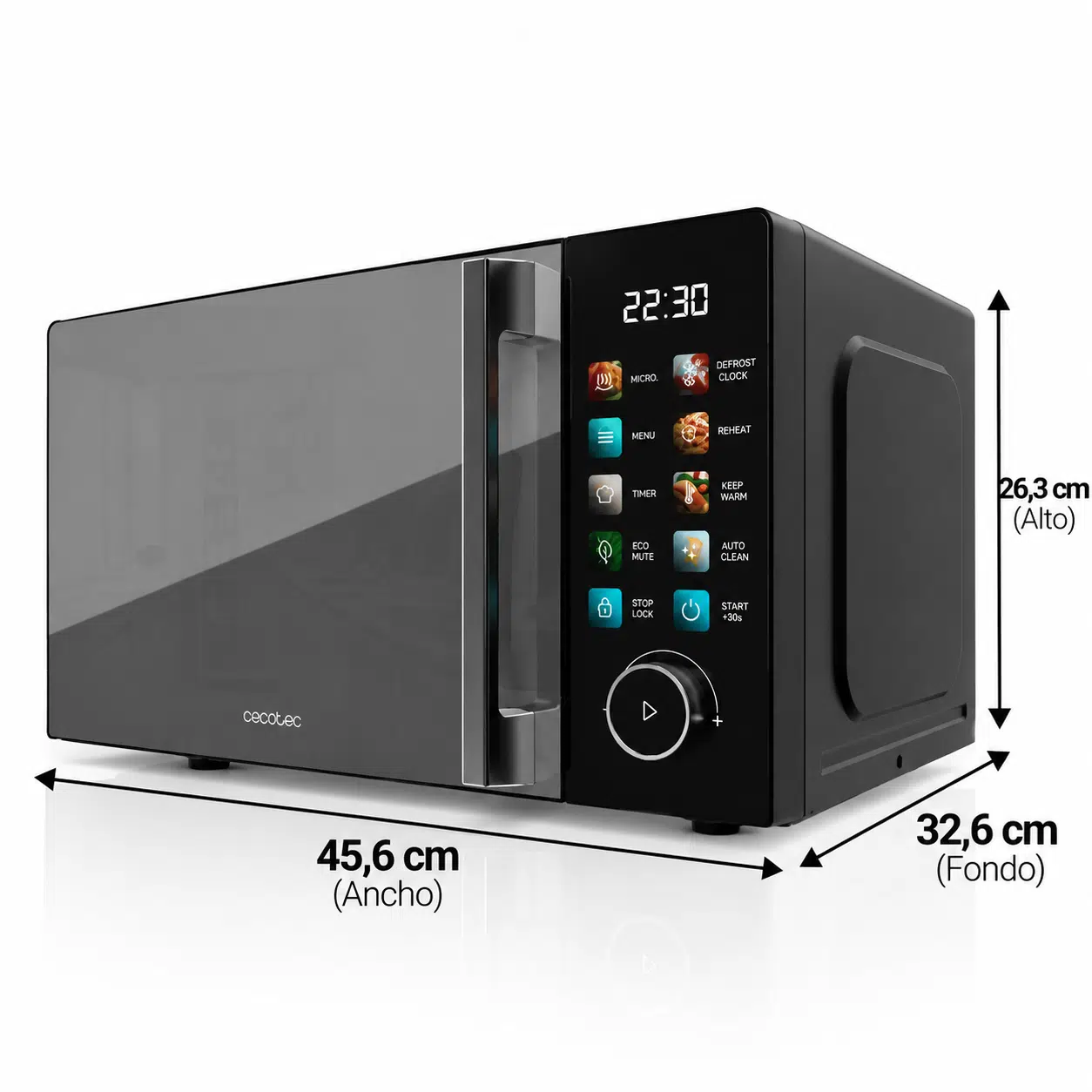 Microondas digital Cecotec Proclean 6130 Black colorful screen - Imagen 2