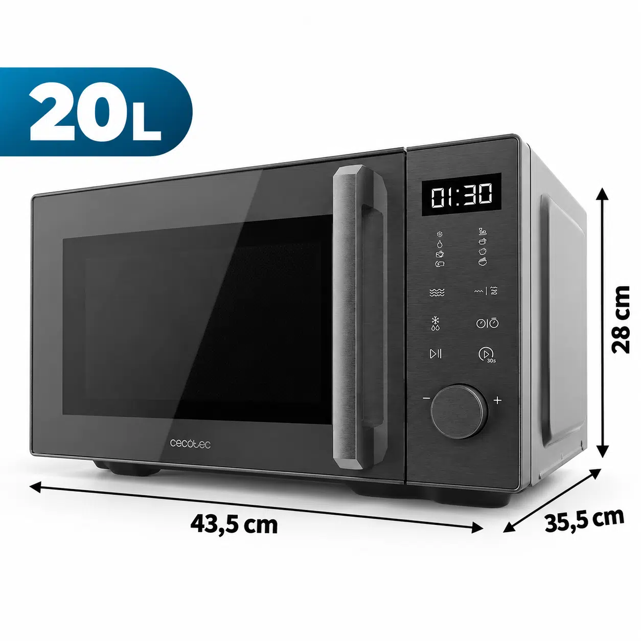 Microondas sin plato Cecotec Proclean Flatbed Inverter Pro Silver - Imagen 2
