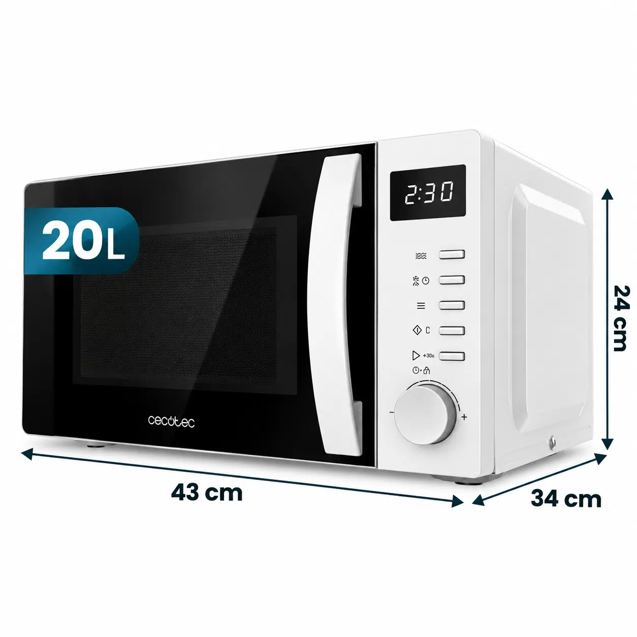 Microondas sin plato Cecotec Proclean Flatbed Inverter Pro White - Imagen 2