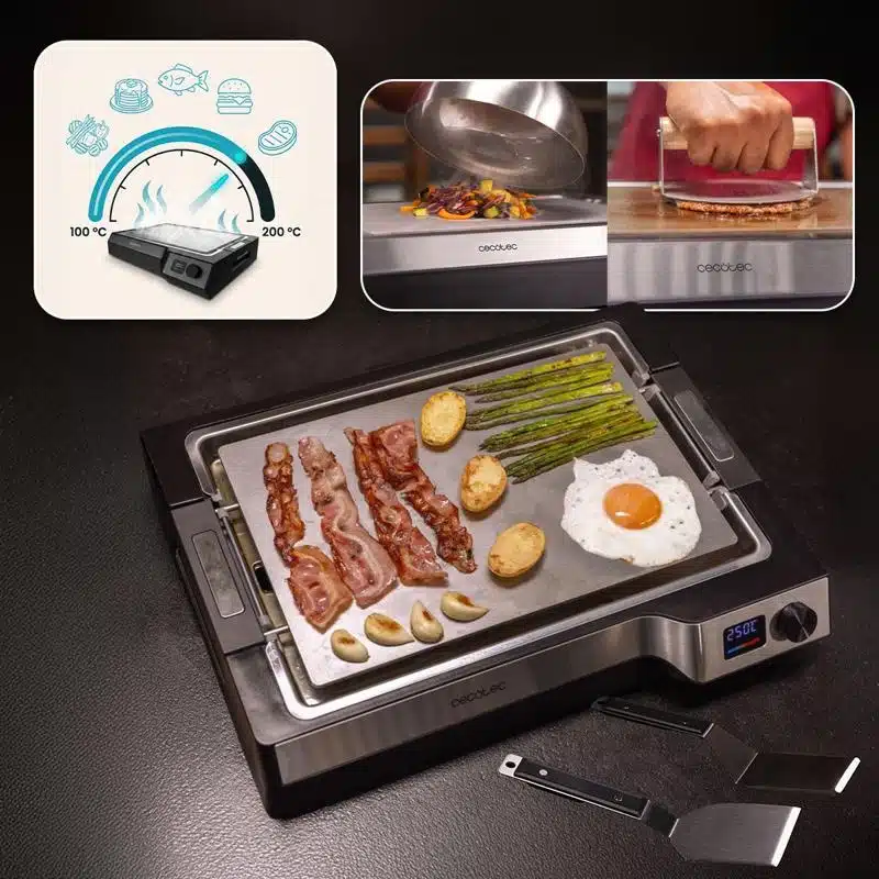 Plancha eléctrica Cecotec Teppanyaki Steel - Imagen 2