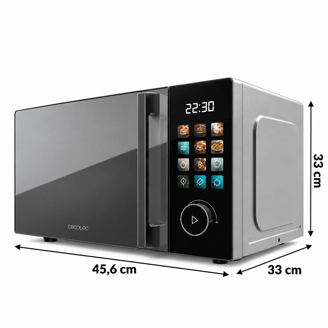 Microondas digital Cecotec Proclean 6030 Black with colorful screen 20L - Imagen 2