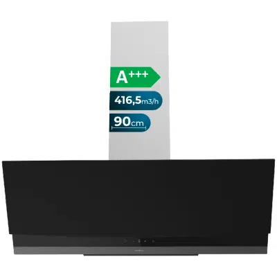 Campana extractora decorativa Cecotec Bolero Flux DT 904400 Matt Black A+++