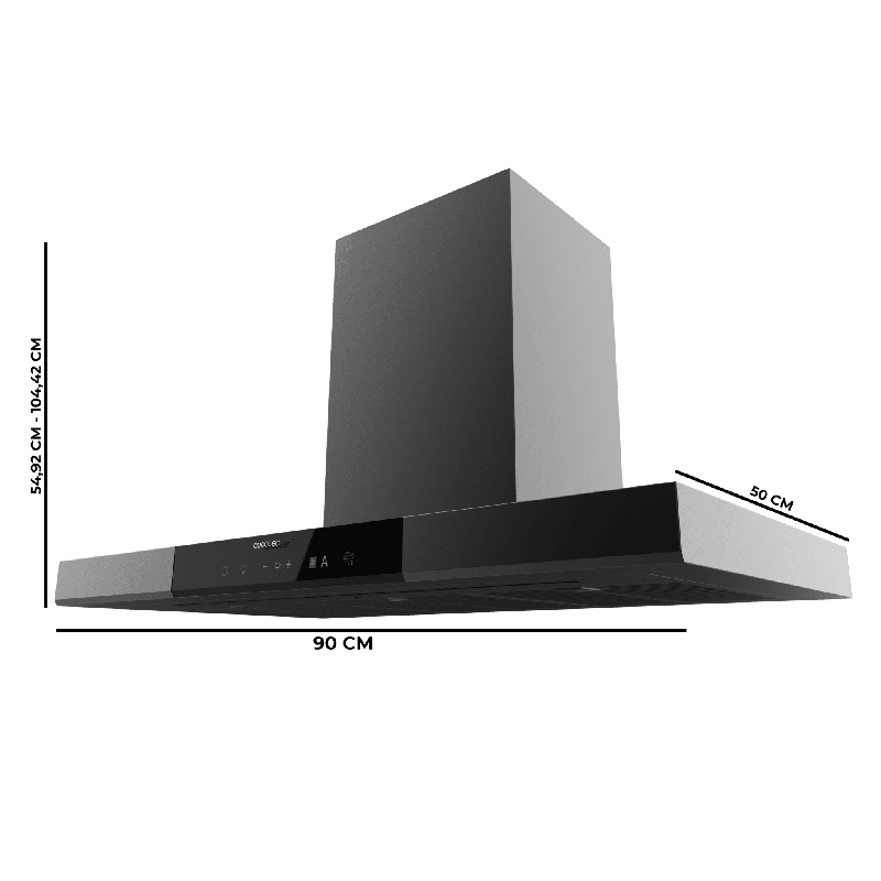 Campana extractora Cecotec Bolero Flux TT 909500 Slim Dark Inox A+++ - Imagen 3