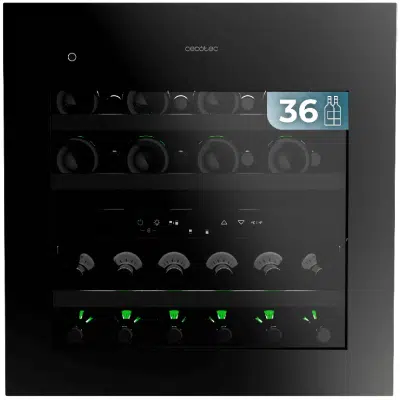 Vinoteca Cecotec Bolero GrandSommelier Duo 36000 Touch Matt Black Compressor