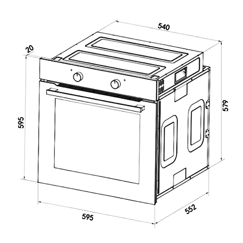 Horno integrable Convencional Cecotec Bolero Hexa C126001 Line Time A 2800W - Imagen 5