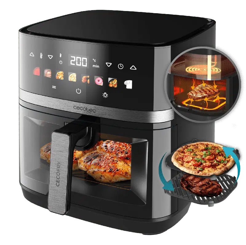 Freidora de aire con doble grill Cecotec Cecofry&Grill Duoheat 8000