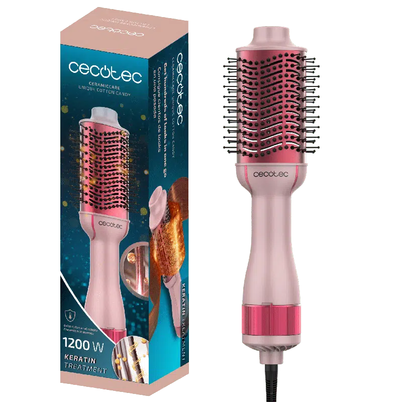 Cepillo de aire voluminizador Cecotec CeramicCare Unique Cotton Candy