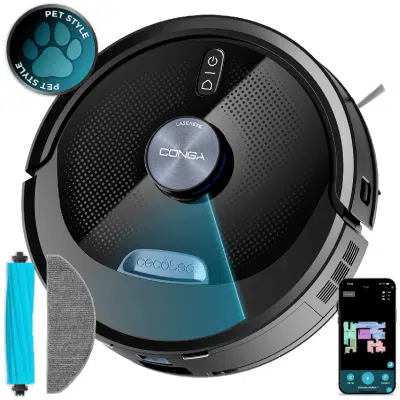 Robot aspirador con Navegación láser Cecotec Conga M80 Dark