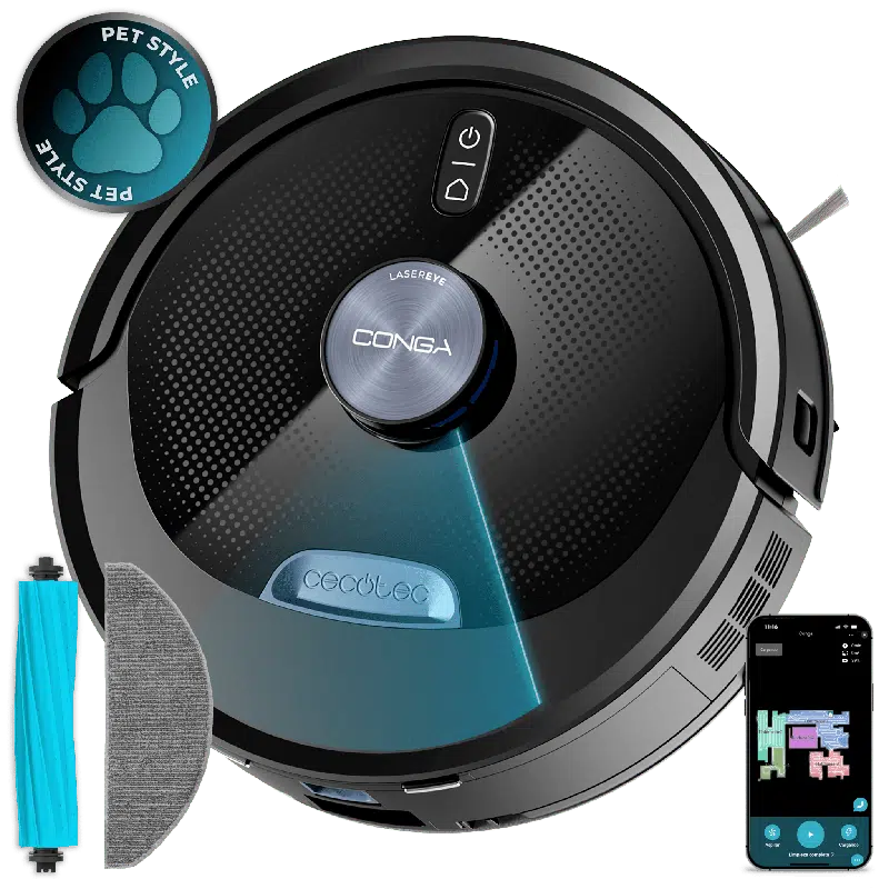 Robot aspirador con Navegación láser Cecotec Conga M80 Dark