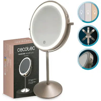 Espejo de Maquillaje Doble Cara Cecotec FaceCare Mirror Dual