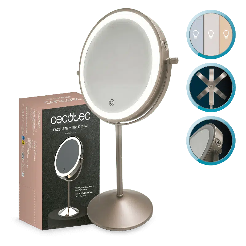 Espejo de Maquillaje Doble Cara Cecotec FaceCare Mirror Dual