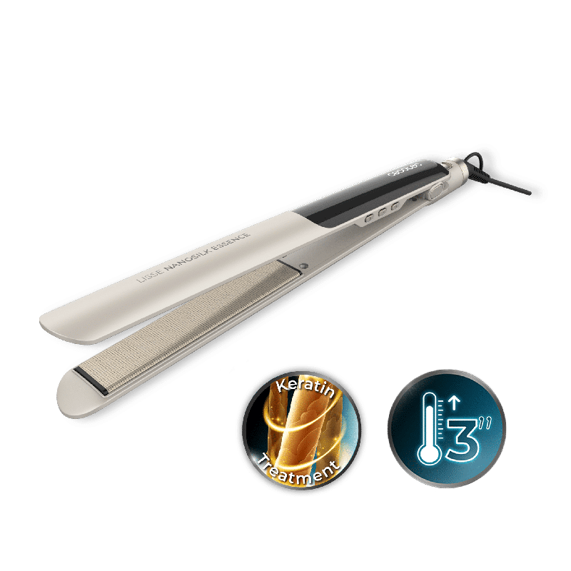 Plancha de pelo Cecotec Lisse NanoSilk Essence Champagne