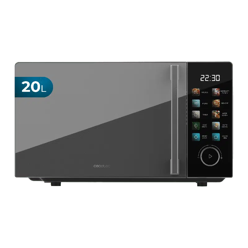 Microondas digital Cecotec Proclean 6030 Black with colorful screen 20L