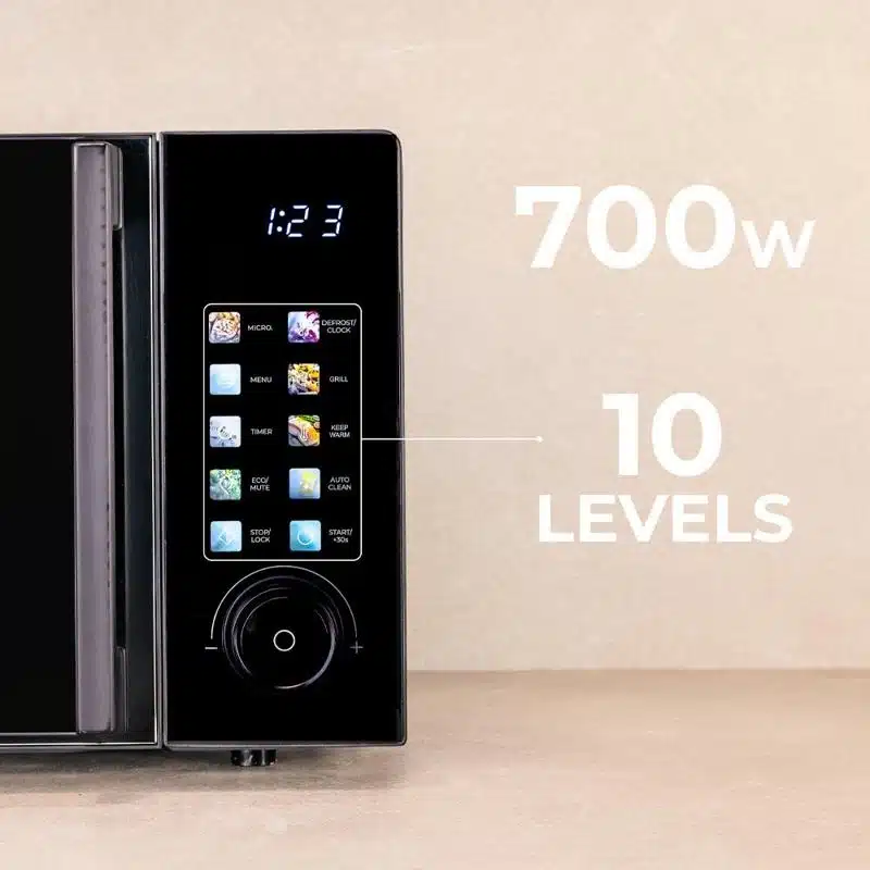Microondas digital Cecotec Proclean 6030 Black with colorful screen 20L - Imagen 4
